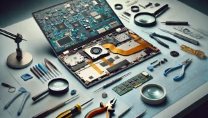 How can I repair my laptop display ribbon cable at home?