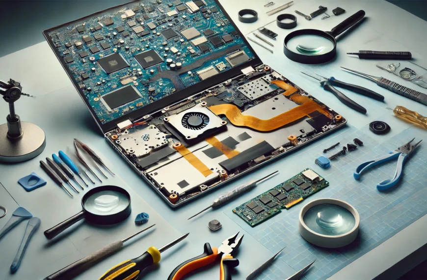 How can I repair my laptop display ribbon cable at home?