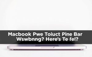 how to fix my macbook pro touch bar