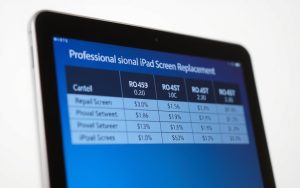 iPad screen repair cost UK