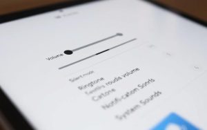 iPad sound settings interface